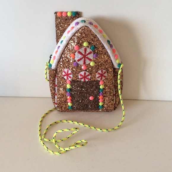 SOLD- Glitter Gingerbread House Bag by Crewcuts